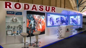 Stand de exhibición SKF Rodasur en Perumin Perú