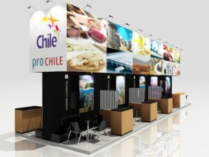 stand embajada chile custom expomina isla