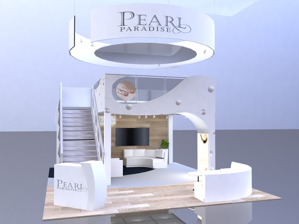 Stand personalizado para ferias comerciales diseñado y montado por NeoDesign Perú.